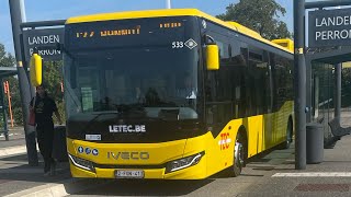 Iveco Crossway LE Hybrid New Front 501533 Letec Cintra Keolis 🇧🇪 [upl. by Georas910]