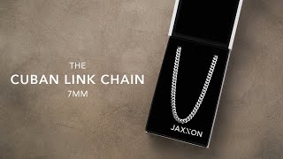 Mens Silver Cuban Chain  7mm  Mens Jewelry Unboxing  JAXXON [upl. by Anahcar]