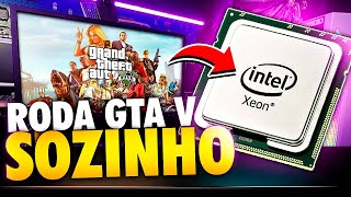 ENCOTREI UM PROCESSADOR BARATO QUE RODA GTA V SEM PLACA DE VIDEO XEON E3 1225 V3  INTEL HD P4600 [upl. by Aruasi861]