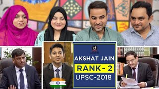 UPSC Topper Mock Interview Akshat Jain Rank  2  UPSC  Interview Question And Answer  Reaction [upl. by Lac]