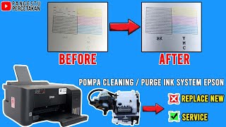 MEMPERBAIKI PRINTER EPSON BUAT CETAK SELALU BERGARIS  HEAD CLENING HASIL NOZEL PUTUS PUTUS [upl. by Karlen407]