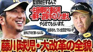 藤川球児新監督の大改革の全貌が明らかに…捕手・遊撃手の入れ替え、佐藤輝明2番起用、岡田彰布監督への反発とも思える内容に驚きを隠せない！【プロ野球・阪神タイガース】 [upl. by Bevis]