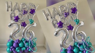 Birthday balloon decoration ideas  26th birthday decoration ideas at home balun dekoresan birthday [upl. by Nageam168]