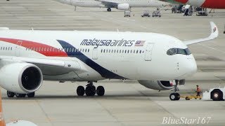 Malaysia Airlines Airbus A350900 9MMAD takeoff from KIXRJBB Osaka Kansai RWY 06R [upl. by Adnohsak]