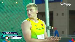 Mykolas Alekna Discus throw  Marrakech 2024 [upl. by Menzies366]