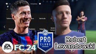 Robert Lewandowski EA FC 24Pro Clubs Face CreationFifa 24Clubes ProLookalike [upl. by Clapp]