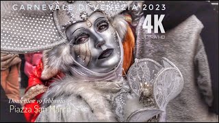 Carnevale di Venezia 2023 Le maschere in Piazza San Marco domenica 19 febbraio [upl. by Adnaluy]