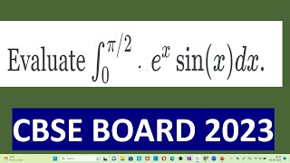 Evaluate integrate e  x  sin x dx from 0 to pi2 [upl. by Attenna]