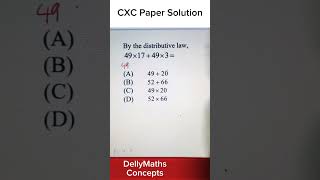 CXC MATHS PAPER 1 Distributive Law dellymathsconcepts cxcmaths fast gcse [upl. by Horne]