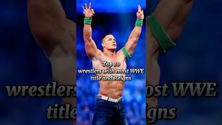 Top 10 wrestlers with most titles and reigns 😯 shorts wwe wrestling [upl. by Riesman]