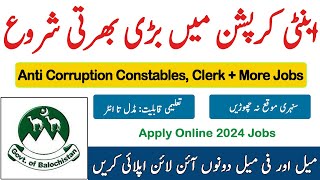 Anti Corruption Latest Jobs Constable Clerk  More jobs in Anti Corruption Department Apply Online [upl. by Rivkah]