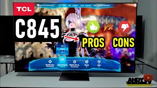 TCL C845 QLED Mini LED PROS Y CONTRAS  Smart TV 4K  144Hz VRR HDMI 21 [upl. by Gabriella817]