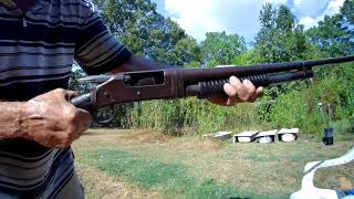 1905 Winchester 1897 Takedown 16 gauge 1st rounds [upl. by Ydnamron]