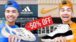 Nike Employee Store VS Adidas Sneaker Shopping [upl. by Anaerda]