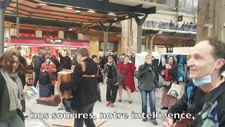 quotDANSER ENCOREquot  Flashmob  Gare du Nord  4 Mars 2021 [upl. by Sonafets]