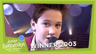 JUNIOR EUROVISION 2003 DINO JELUSIĆ  TI SI MOJA PRVA LJUBAV  CROATIA 🇭🇷  WINNER [upl. by Mauricio]