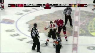 Jarome Iginla vs Troy Brouwer Oct 12 2009 [upl. by Iru598]