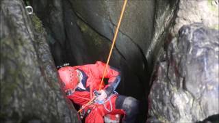 Abseiling during our Canyoning  Caving  Climbing  Gorge Walking and Ghyll Scrambling in Yorkshire [upl. by Obola]