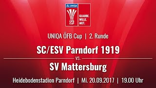 26092017  1900 Uhr SCESV Parndorf 1919 vs SV Mattersburg SVM  Livestream [upl. by Ttocserp]