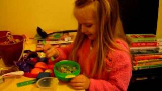 RAW VEGAN SALAD  3 Year Olds Lunch  Vid27 [upl. by Cargian]