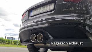 Jaguar FType P300  Ragazzon sport exhaust vs Stock exhaust [upl. by Anders]