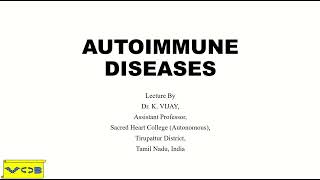 IMMUNOLOGY Unit V Autoimmune diseasesSHC [upl. by Hattie]