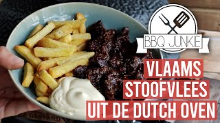 Vlaams Stoofvlees uit de Dutch Oven  BBQ Junkie [upl. by Tengler]