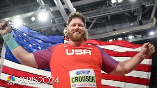 Ryan Crouser makes history with triple gold triumph at Indoor Worlds  NBC Sports [upl. by Babette138]