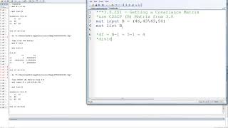 3 09 2S1 Stata Getting a Covariance Matrix [upl. by Durst]