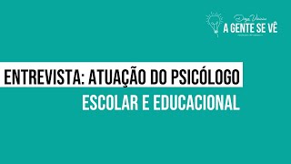 Psicologia Escolar e Educacional  Atuação do psicólogo escolar  Prof Dr Diego Vinícius [upl. by Asilem]