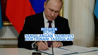 Putin Rossiyaning yangilangan yadroviy doktrinasini tasdiqladi [upl. by Healion]