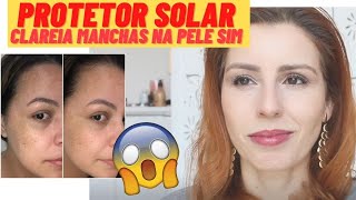 Protetor solar clareia a pele do rosto inclusive melasma e posso provar [upl. by Ozzie]