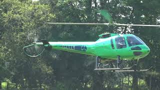 ENSTROM 480B GLLLY LANDING AND DEPARTING FROM CARS N COPTERS 2023 UK 145 [upl. by Hutner]