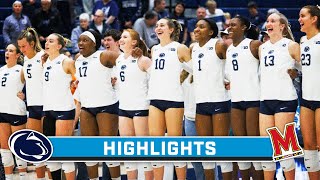 Penn State at Maryland  Highlights  Big Ten Volleyball  Nov 22 2018 [upl. by Riedel]