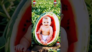 Dhink Chika 🍏 cute baby watermelon vfx magic video shorts shortvideo trandingshorts viralvideo [upl. by Antony]