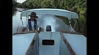 AF4 Grande Wooden Boat with Yamaha 40hp Jet Drive [upl. by Mw]