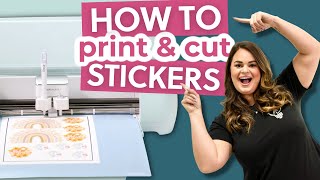 Cricut Beginner Tutorial  PRINT THEN CUT STICKERS [upl. by Perni]