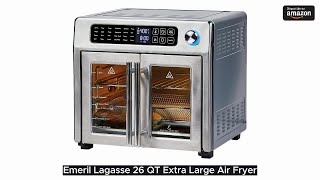 Emeril Lagasse 26 QT Extra Large Air Fryer Convection Toaster Oven with French Doors [upl. by Nallid]