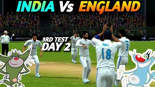 Oggy And Jack Plays India 🇮🇳 Vs England 🏴󠁧󠁢󠁥󠁮󠁧󠁿 3rd Test Day 2 in Real Cricket 24  Rc 24 [upl. by Auberon]