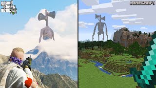 GTA 5 Siren Head vs MINECRAFT Siren Head  Which one best [upl. by Madelena]