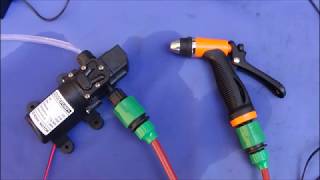 A Low Cost Small Portable 12V  160PSI Pressure Washer Kit [upl. by Adnovay]