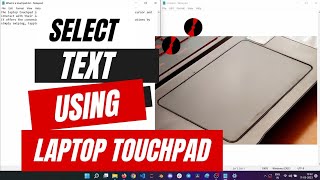 How to select Text Using Touchpad on Windows Laptop [upl. by Oiramrej]