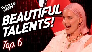 The Most BEAUTIFUL talents on The Voice  TOP 6 [upl. by Eilrahc]