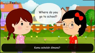 Percakapan Bahasa Inggris Cara Memperkenalan Diri untuk Anak disertai Kosakata  Kids Conversation [upl. by Alfy102]