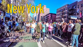 New York Marathon 2024  Walking Tour in Manhattan [upl. by Ahsienom]