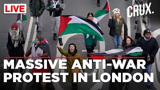 Thousands March In London In Protest Against Israels Assault On Gaza Call For Palestine Ceasefire [upl. by Lunna]