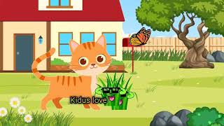 Meow Meow Billi Karti  Hindi Rhyming For Kids  For Childrens  Kiduslove  Poem [upl. by Ahsenad]