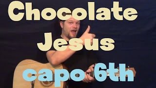 Chocolate Jesus Tom Waits Easy Strum Guitar Lesson How to Play Tutorial Capo 6th [upl. by Ettelorahc]