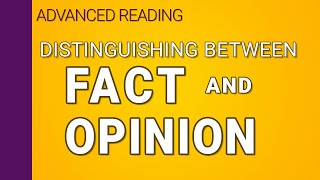 Distinguishing fact from opinion [upl. by Bathilda]