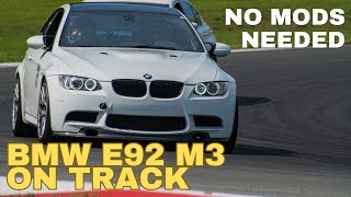 TRACKING A STOCK BMW E92 M3 COMPETITION An incredible machine from the factory [upl. by Nnyre]